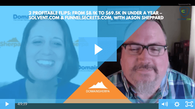 The latest DomainSherpa episode with Jason Sheppard is a must-watch