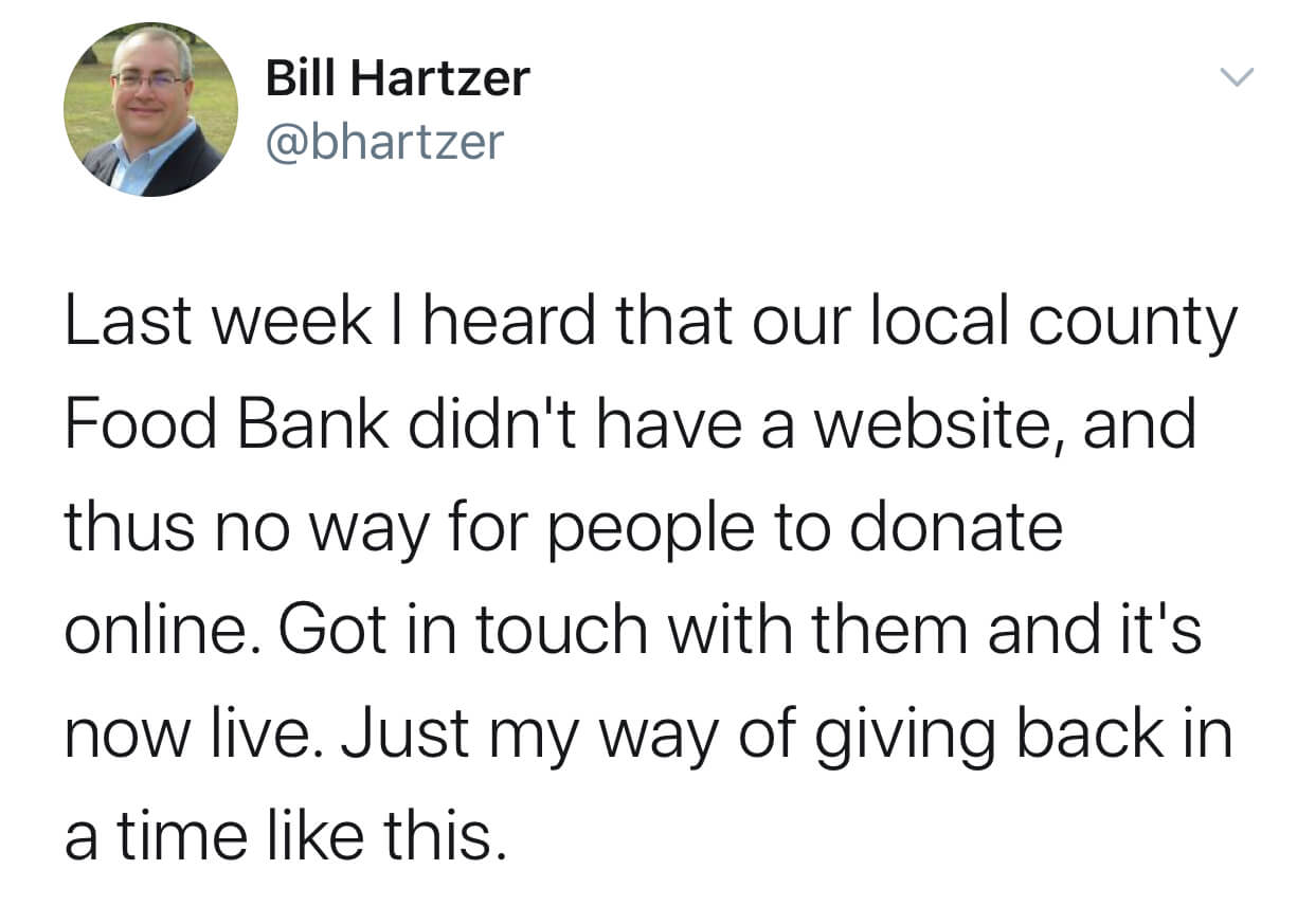 Bill Hartzer just did something pretty awesome to give back to his community