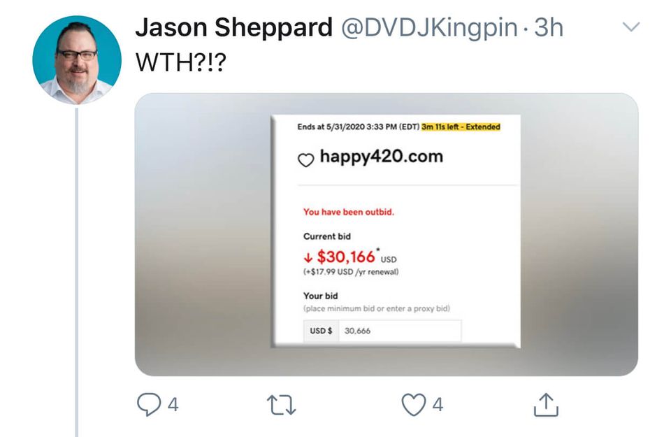 Did Happy420.com really just sell for $36,166?