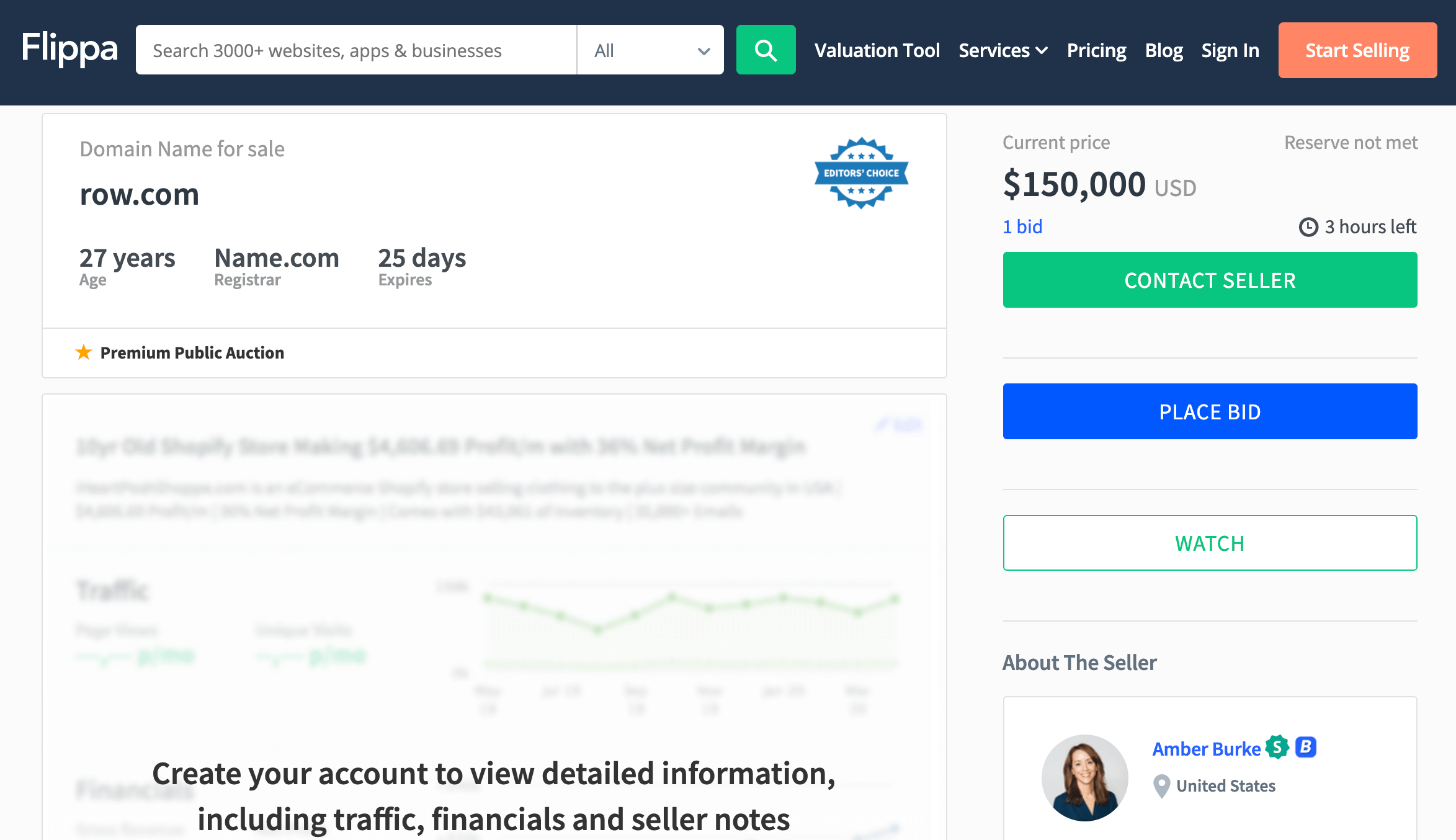 ROW.com hits $150k on Flippa
