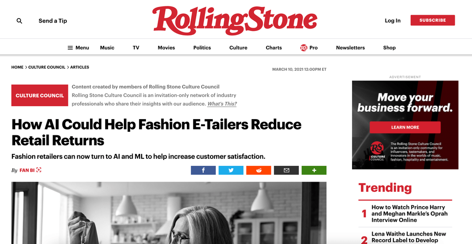 Bold Metrics featured in RollingStone