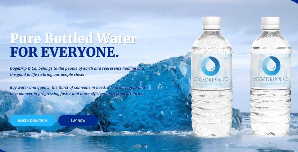 Dogecoin is getting so popular, it even has its own branded water