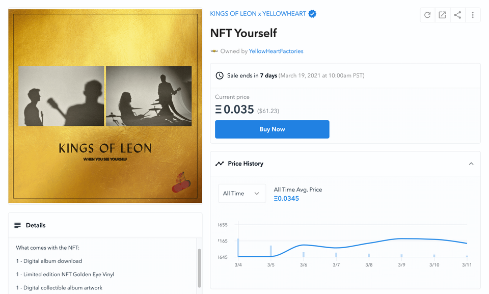 How I bought the Kings of Leon album NFT, and how you can too