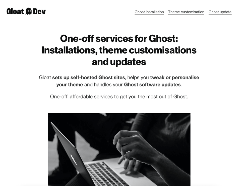 Okay, my DD is done, I’ll be using Gloat.dev to make the move from WordPress to Ghost