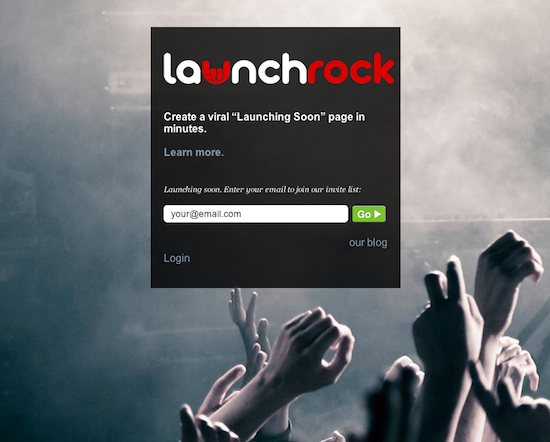 launchrock_mainscreen