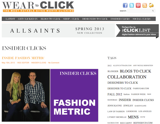 Insider Clicks - Fashion Metric