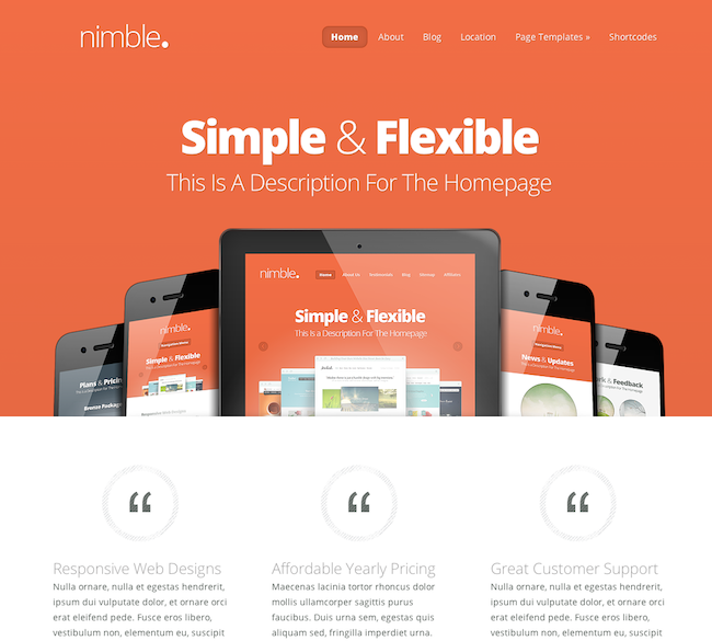 Nimble App WordPress Theme