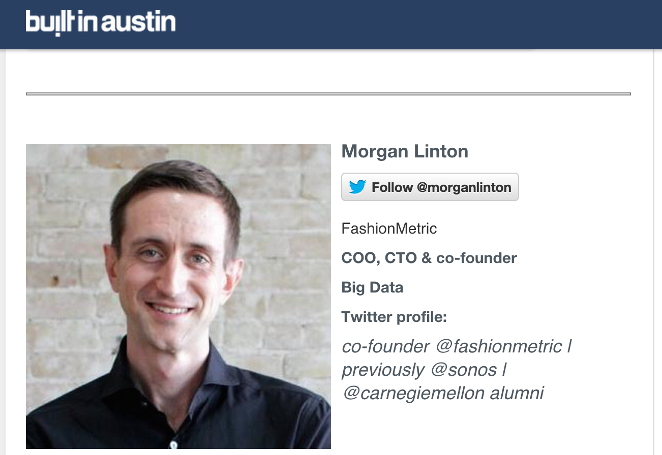 Morgan Linton Austin Startups