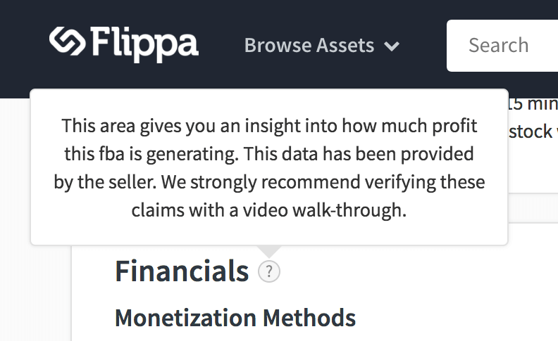 flippa-revenue-validation