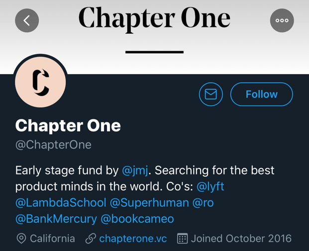Chapter One Ventures