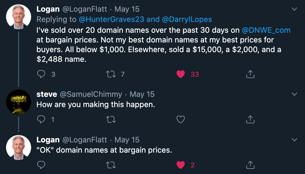 Logan Flatt domain sales