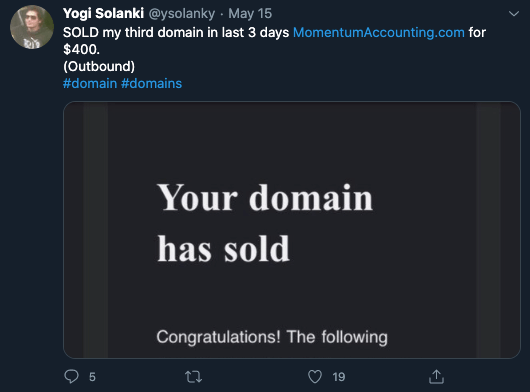 Yogi domain sales