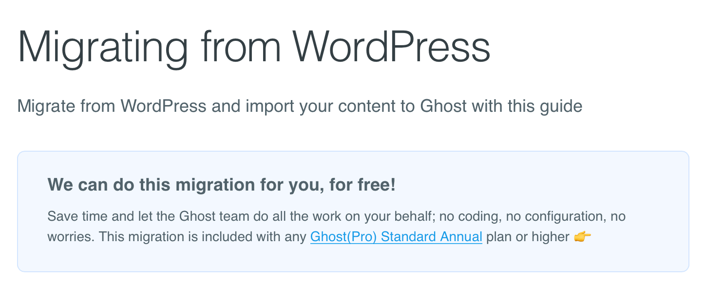 Migrate from WordPress to Ghost