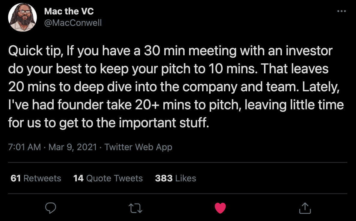 Pitching VCs