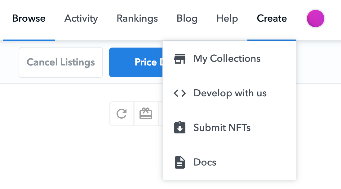 Submit NFT to OpenSea