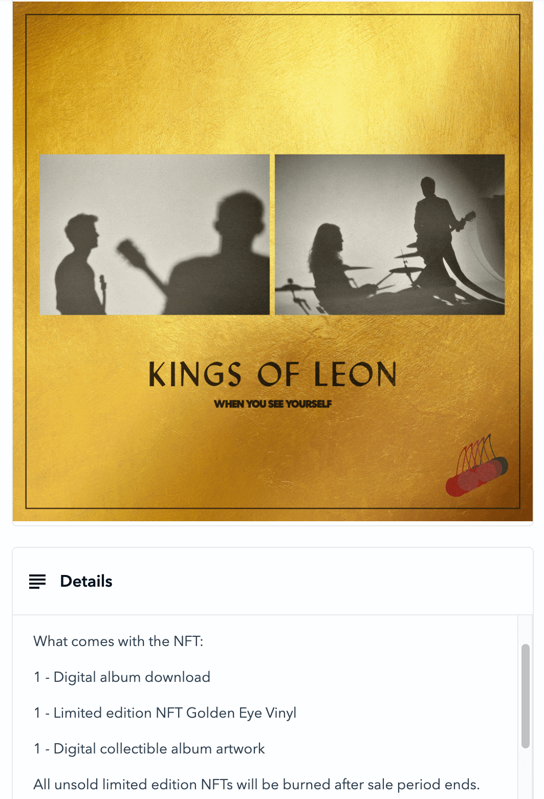 What is in the Kings of Leon NFT